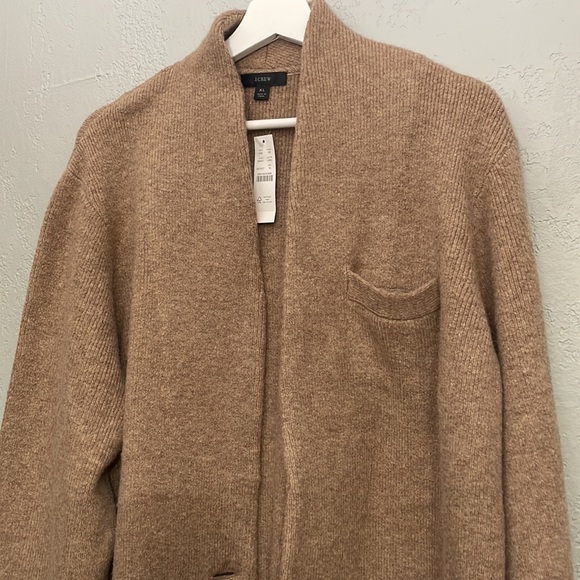 NWT J.Crew Cocoon Sweater Blazer color: Hthr Mushroom - Picture 5 of 12